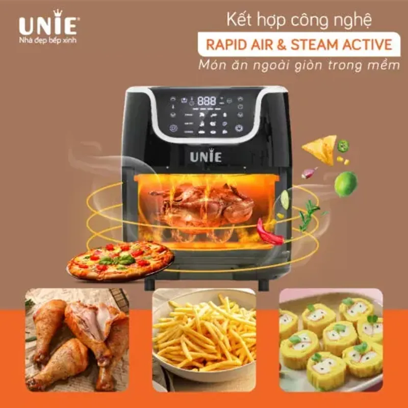 Nồi chiên hơi nước UNIE STEAM US6800 dung tích 7L, chiên-nướng-hấp 3 in1, mới 100% 706272