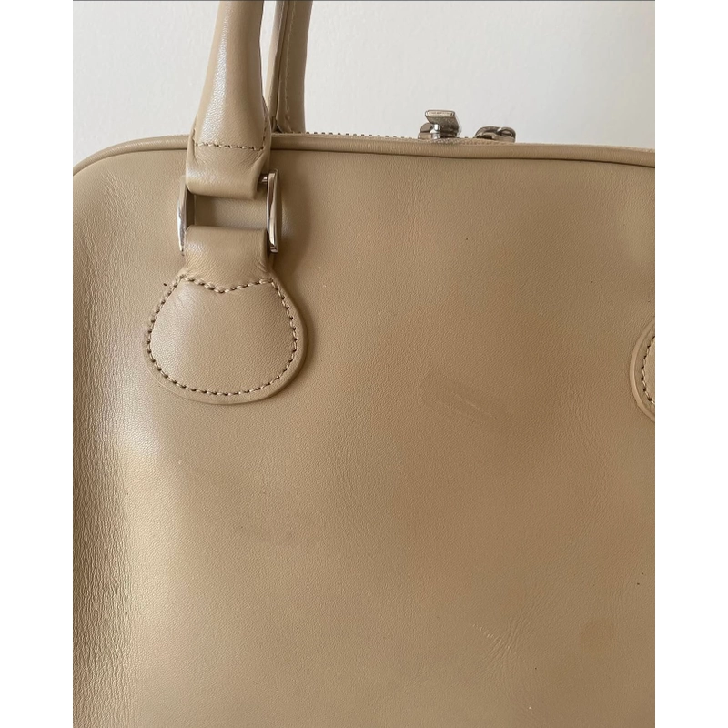 Courrèges leather top handle boston bag 367533