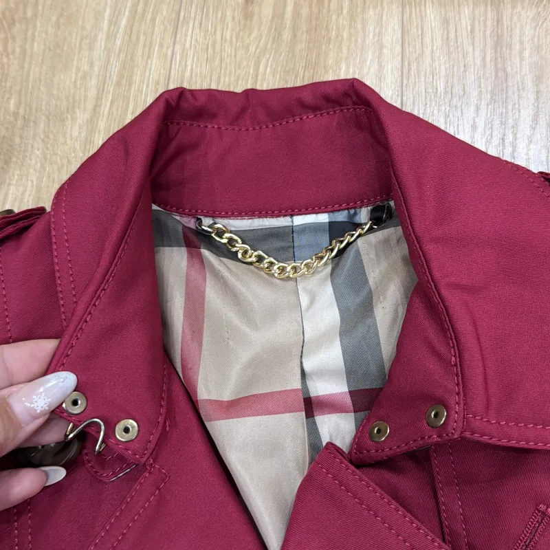 Áo khoác kaki màu đỏ mận dáng trendcoat 784385