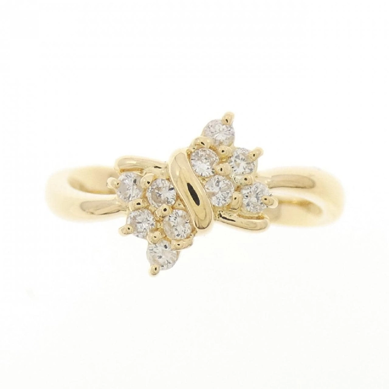 Nhẫn kim cương K18YG hình ruy băng 0.20CT 671001