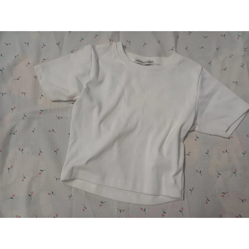 ÁO CROPTOP BASIC NỮ - TRẮNG 739064