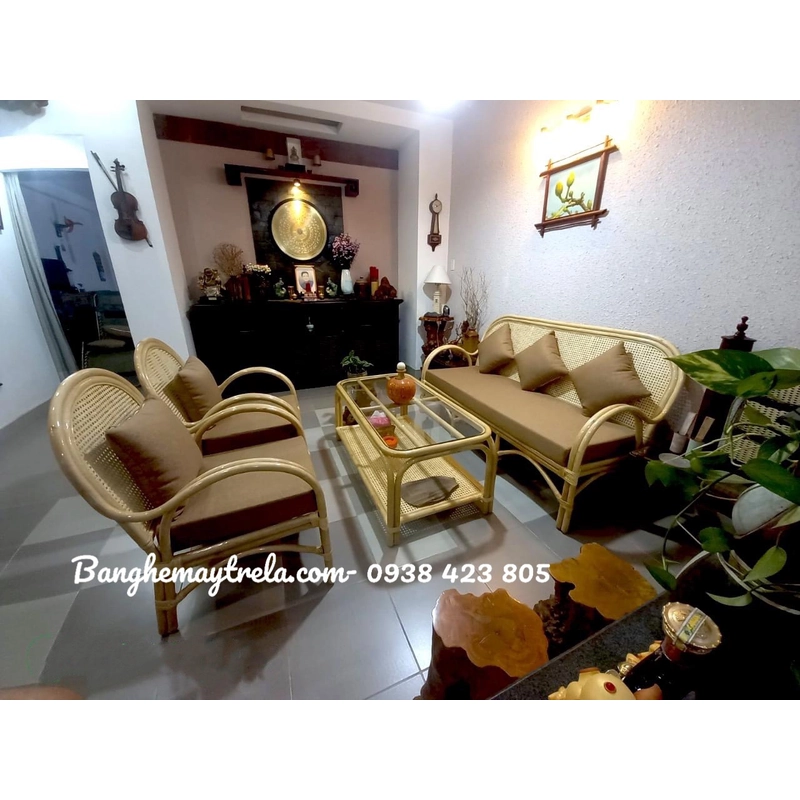 Bàn ghế sofa mây tự nhiên hiện đại 447542