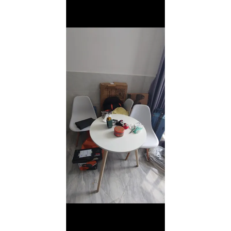 Bộ 01 Bàn + 03 Ghế nhựa trắng 590630