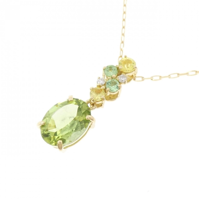 K18YG Mặt dây chuyền đá màu - Hàng hiệu Authentic 863368