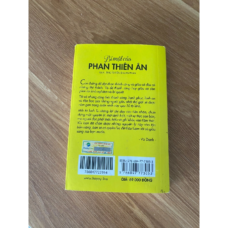 Bí Mật Của Phan Thiên Ân (phóng tác từ "Người bán hàng vĩ đại nhất thế giới" của Og Mandino, cố tiến sĩ Alan Phan chấp bút) 532297