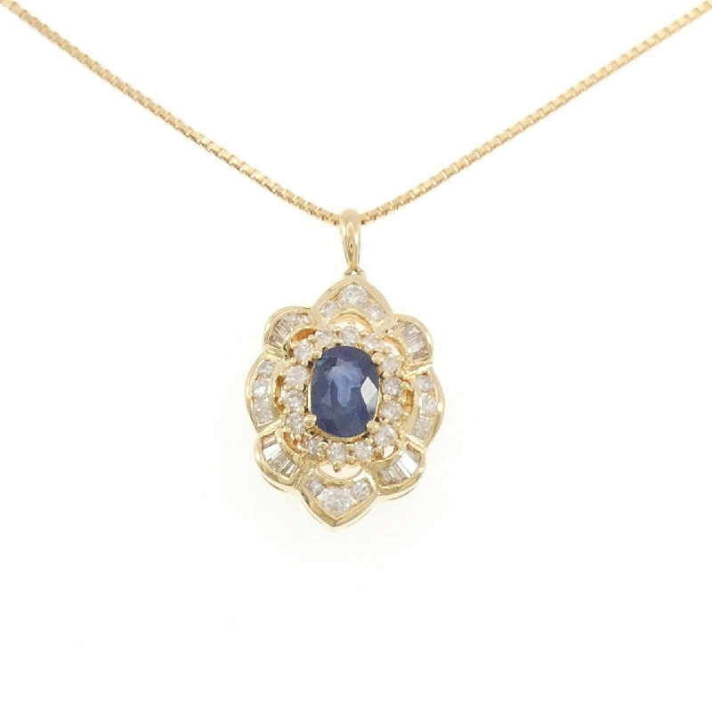 Dây chuyền Sapphire K18YG 1.33CT - Hàng hiệu Chính hãng 858658