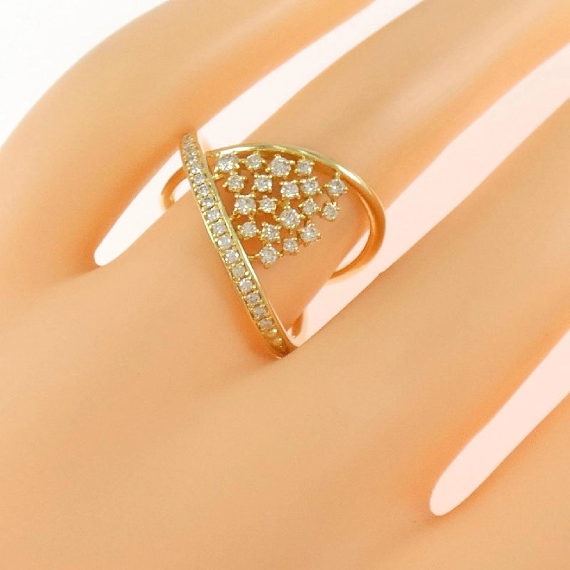 Nhẫn kim cương K18YG 0.38CT 668594