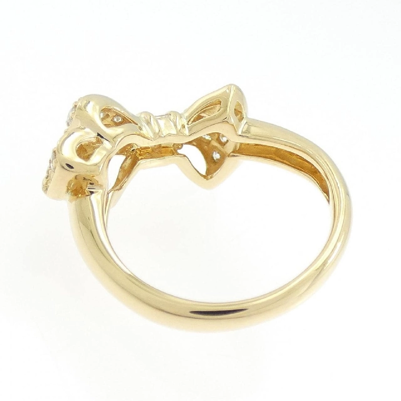 Nhẫn kim cương K18YG hình ruy băng 0.33CT 667458