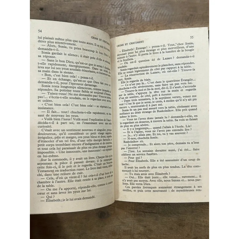 Crime And Punishment - Fyodor Dostoevsky (Trọn bộ 2 tập tiếng Pháp, in 1965) 736211