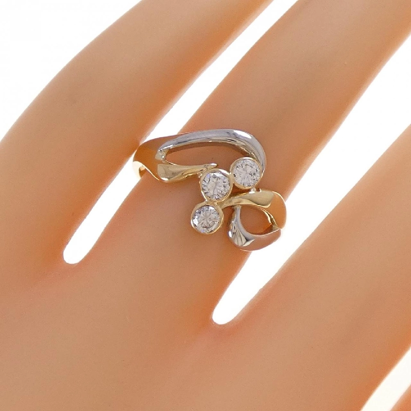 Nhẫn kim cương K18YG/PT900 0.30CT - Hàng hiệu Authentic 854809