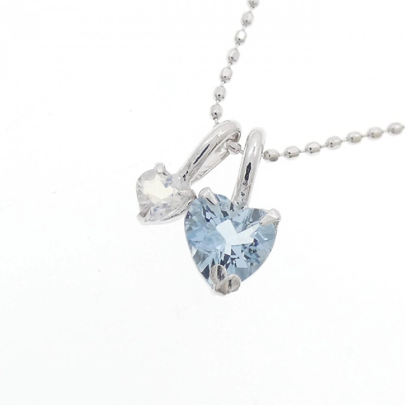 K18WG 2WAY Aquamarine Necklace - Hàng hiệu Authentic 859405