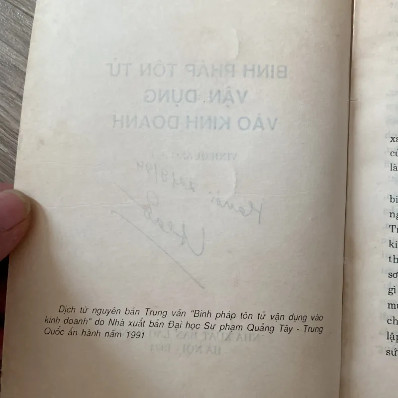 BINH PHÁP TÔN TỬ VẬN DỤNG VÀO KINH DOANH (XB 1994) 778408