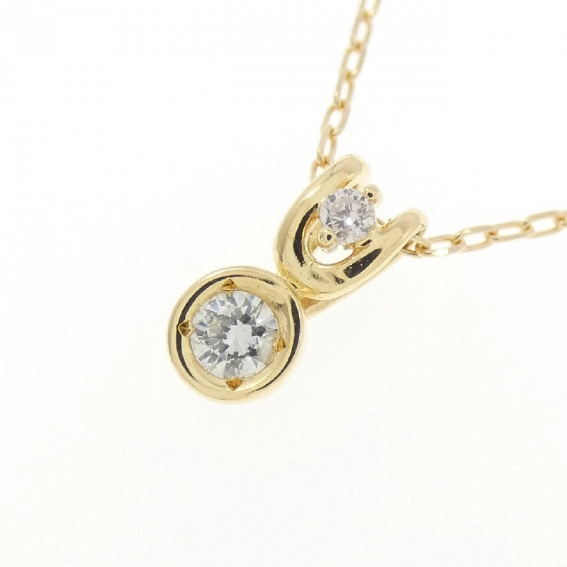 K18YG Dây chuyền kim cương 0.10CT - Hàng hiệu Chính hãng 860601