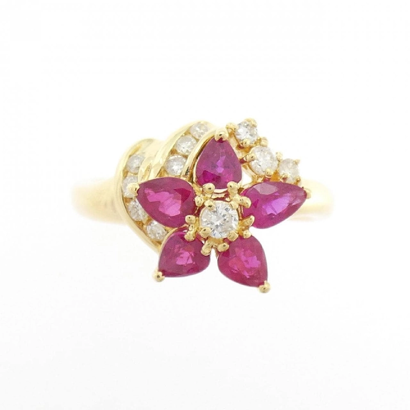 Nhẫn Ruby Hoa K18YG 1.15CT - Hàng hiệu Chính hãng 854670