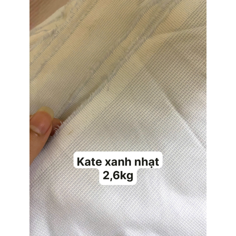 Vải xuất dư kate màu xanh nhạt vải may sơ mi,... 2,6kg 393210