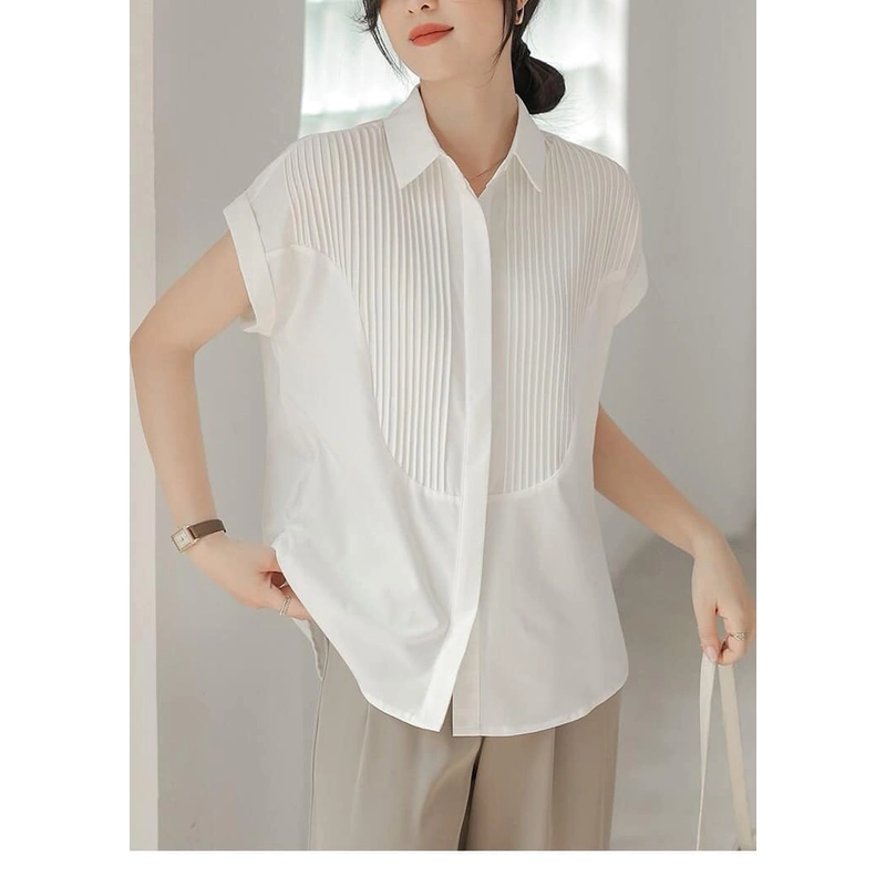 Áo sơ mi trắng, size L, chất mát 379629