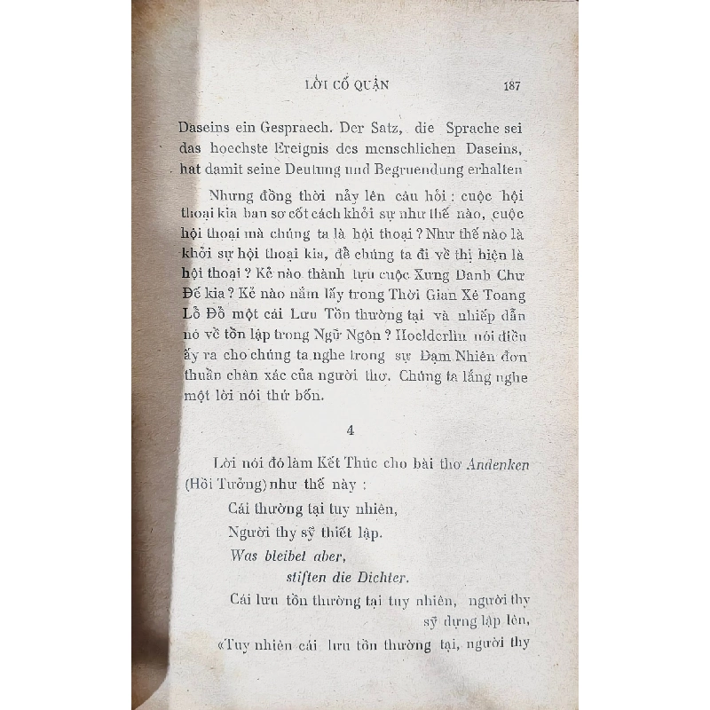 Lời Cố Quận và Lễ Hội Tháng Ba - Martin Heidegger ( in Lần Nhất Có Chữ Ký Tác Giả ) 128092