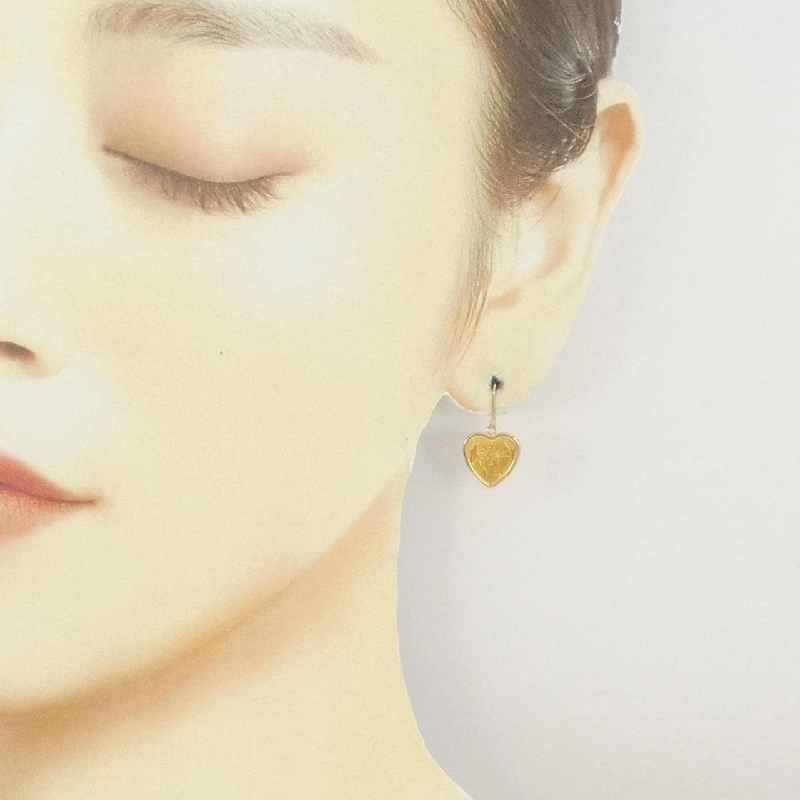 K18YG Bông tai hình trái tim - Hàng hiệu Chính hãng 871233