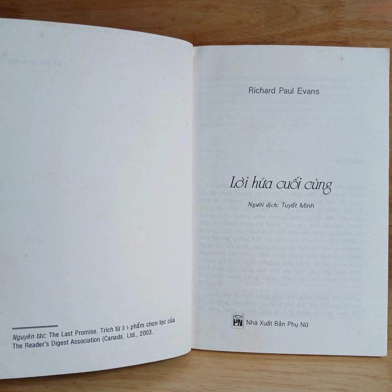 Lời Hứa Cuối Cùng - Richard Paul Evans 457799