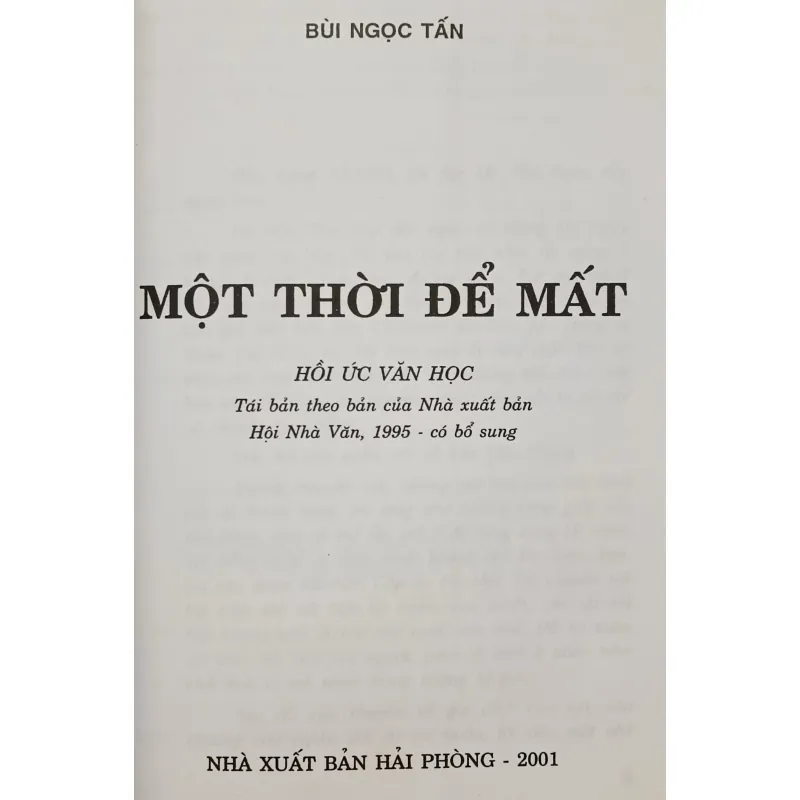 Một thời để mất (Bùi Ngọc Tấn) 758917