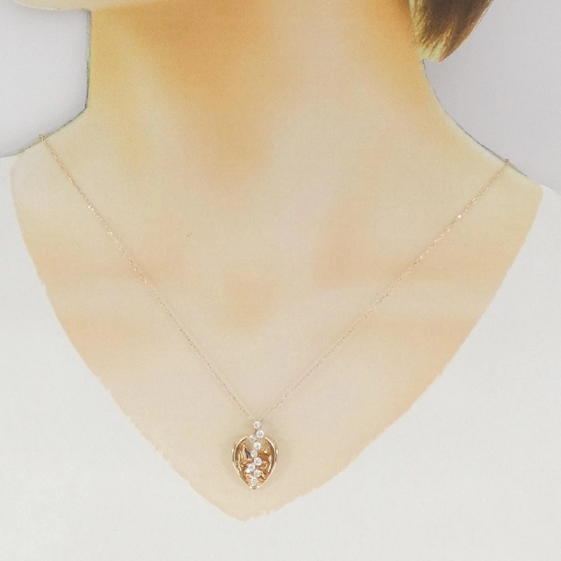 K18PG Dây chuyền kim cương 0.39CT - Hàng hiệu Chính hãng 859950