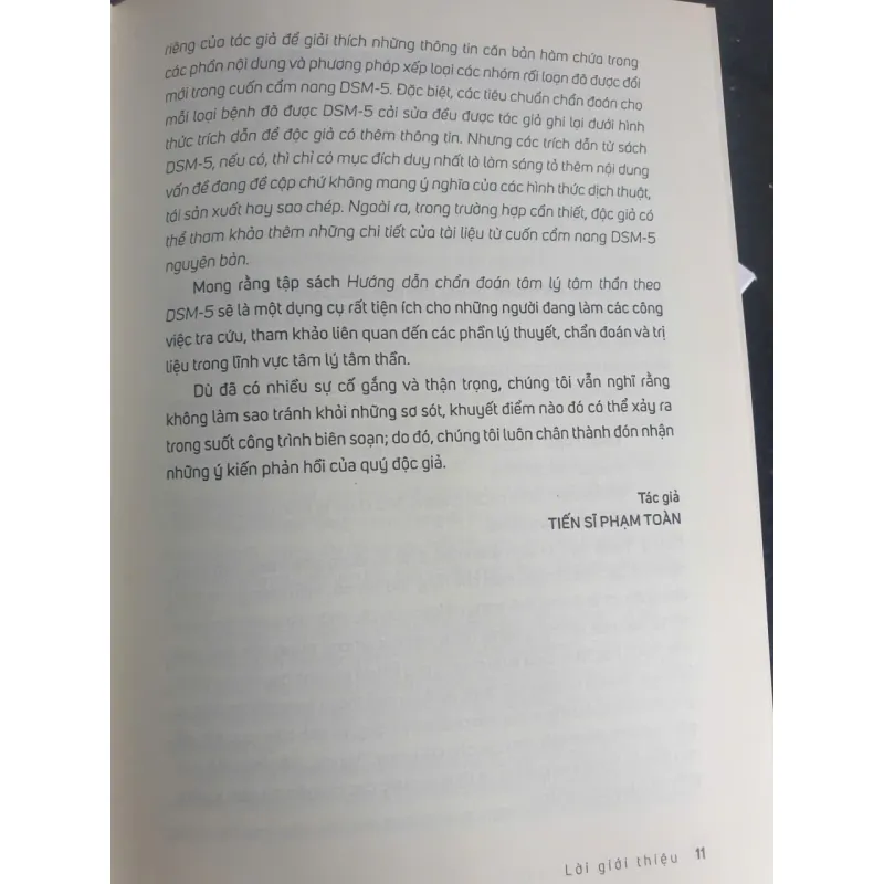 Sách Hướng dẫn chẩn đoán tâm lý tâm thần theo DSM-5 - TS. Phạm Toàn 1006231