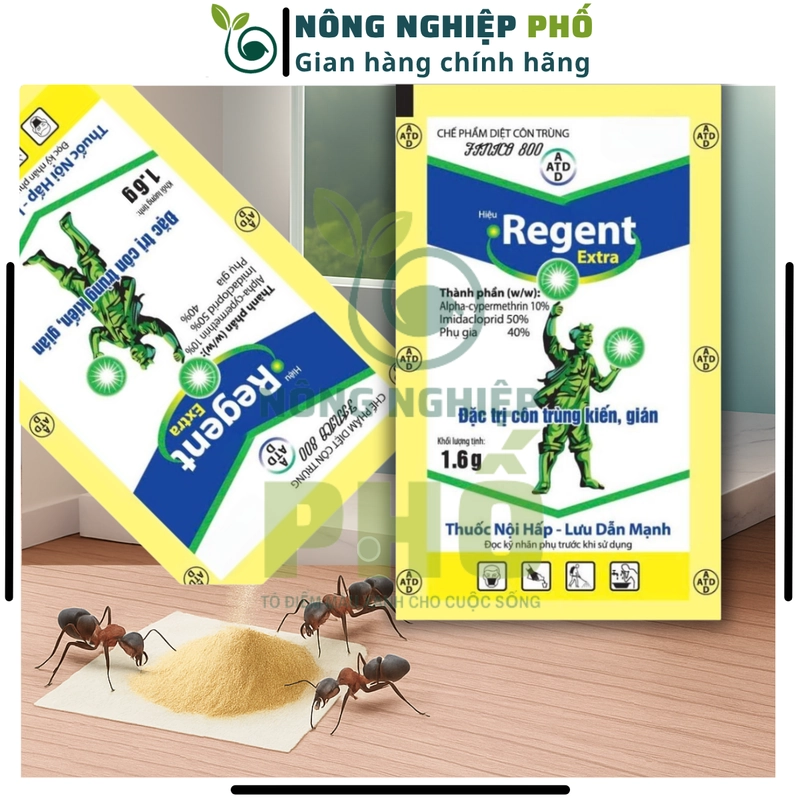 10 REGENT 800 (gói 1.6g) DATE MỚI - Diệt Kiến, Gián, Bọ Chét, Mạt, Rầy, Nhện, Bọ Trĩ, Sâu 508270