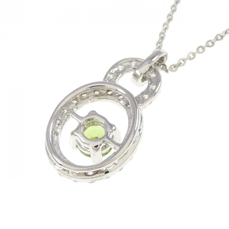 K18WG Đá Garnet Demantoid Dây Chuyền 0.30CT - Hàng hiệu Chính hãng 860163