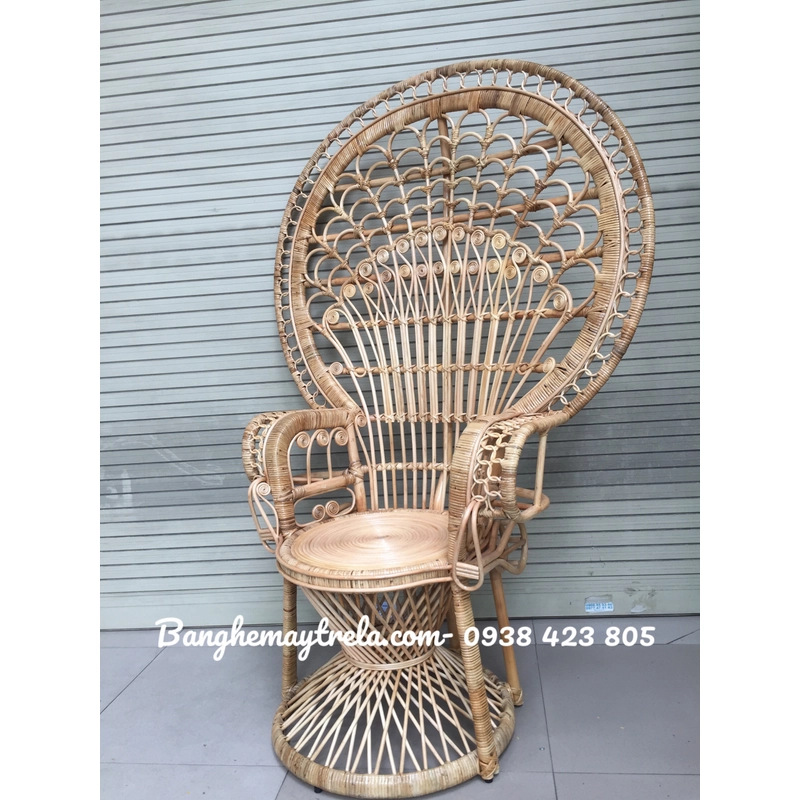 Ghế con công mây tre 445251