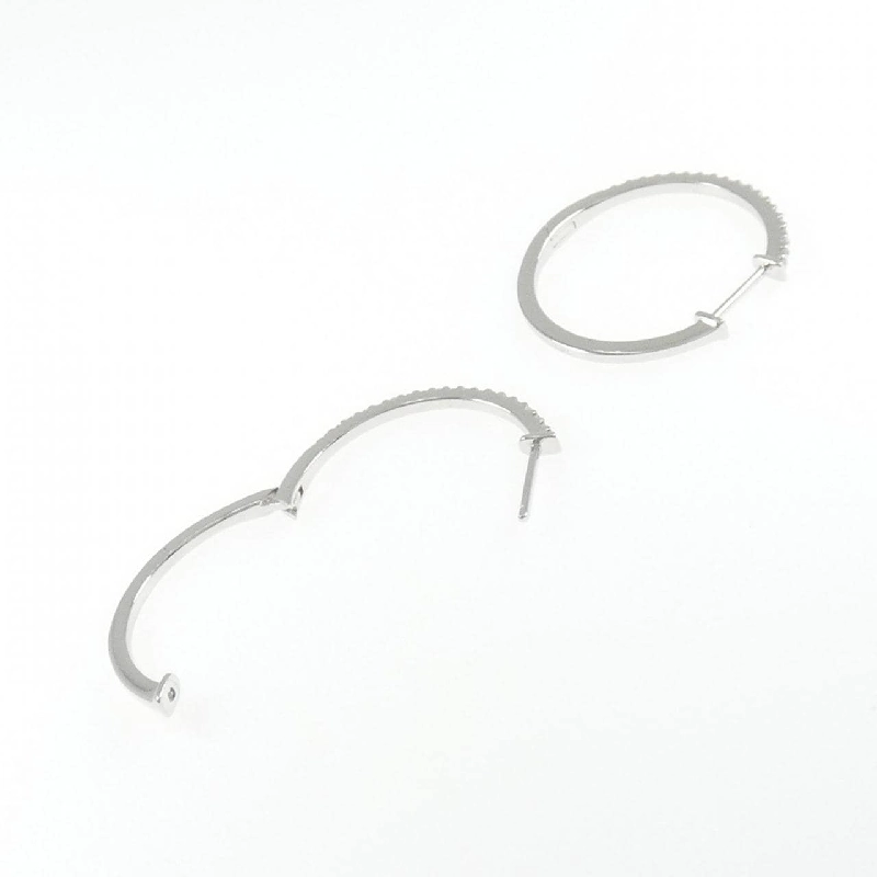 Bông tai hoop kim cương 750WG 0.30CT - Hàng hiệu Authentic 875386