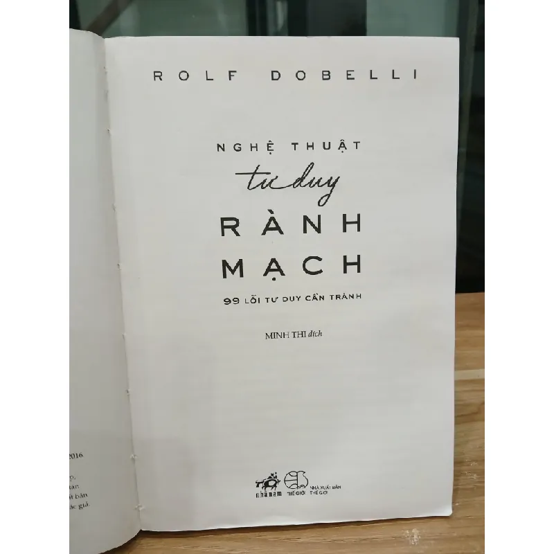 Nghệ thuật tư duy rành mạch (The Art of Thinking Clearly) – Rolf Dobelli 561574