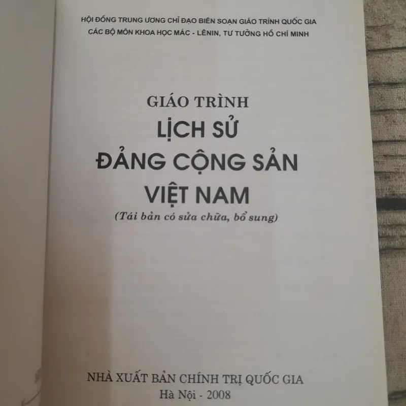 Giáo trình Lịch sử Đảng Cộng Sản Việt Nam. Hội đồng Trung ương Chỉ đạo Biên soạn 700530