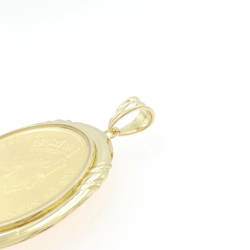 K18YG(枠) Đồng xu Mặt dây chuyền - Hàng hiệu Chính hãng 865307