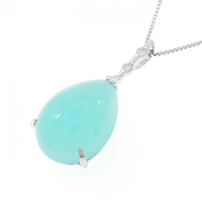 K18WG Đá ngọc bích Dây chuyền - Hàng hiệu Authentic 857427