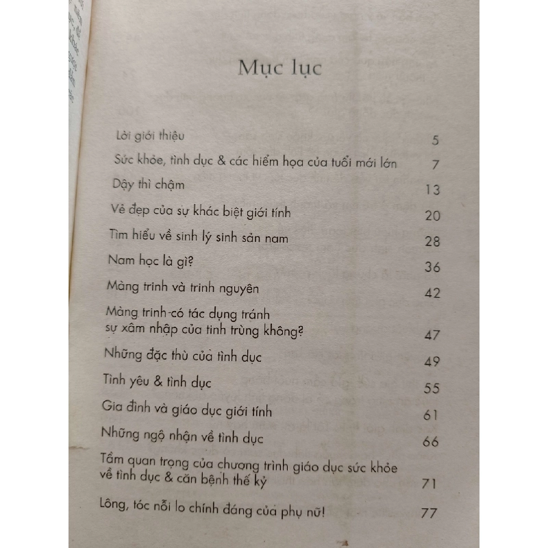 TUỔI MỚI LỚN VỚI VẤN ĐỀ TÌNH DỤC - NTG - 2006 - 186 trang SỨC KHỎE - THỂ THAO ANTQ0709 923852