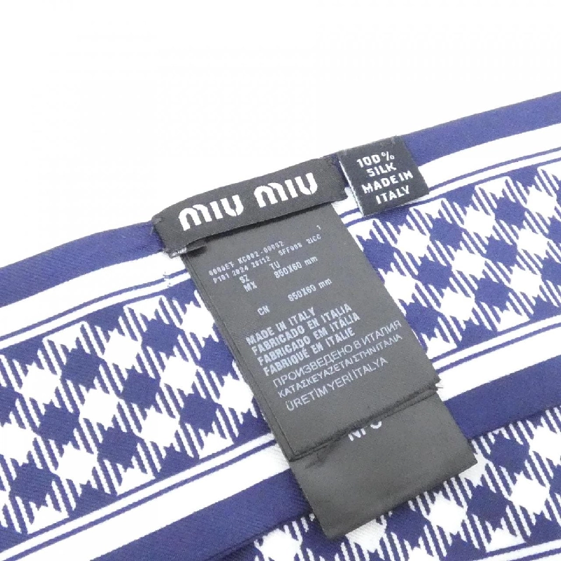 Khăn quàng cổ TWILL VICHY 5FF008 của Miu Miu - Hàng hiệu chính hãng 806975