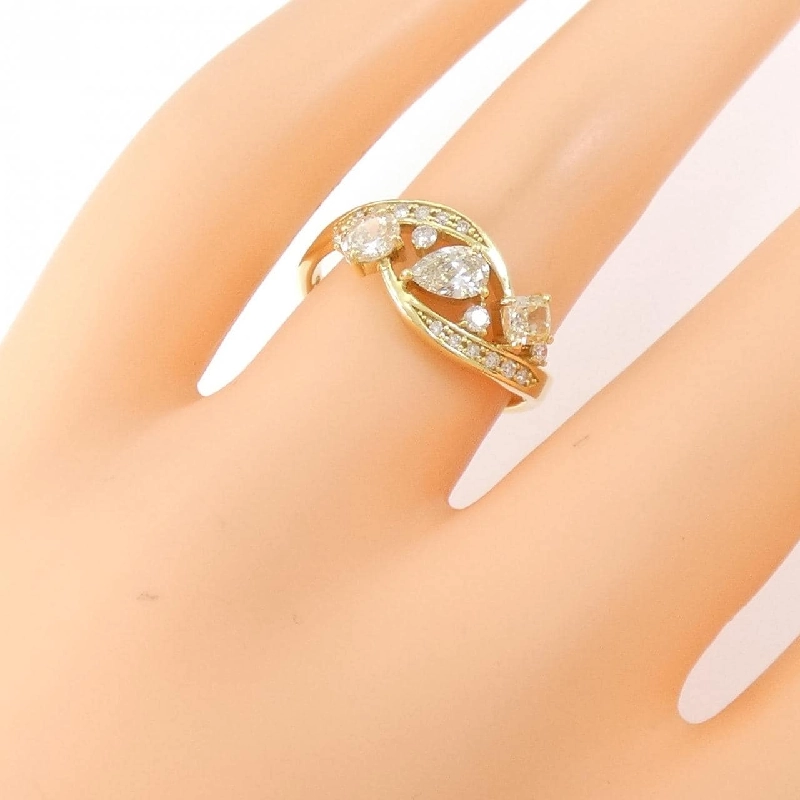 【Sản phẩm mới】Nhẫn kim cương K18YG 0.82CT 671155