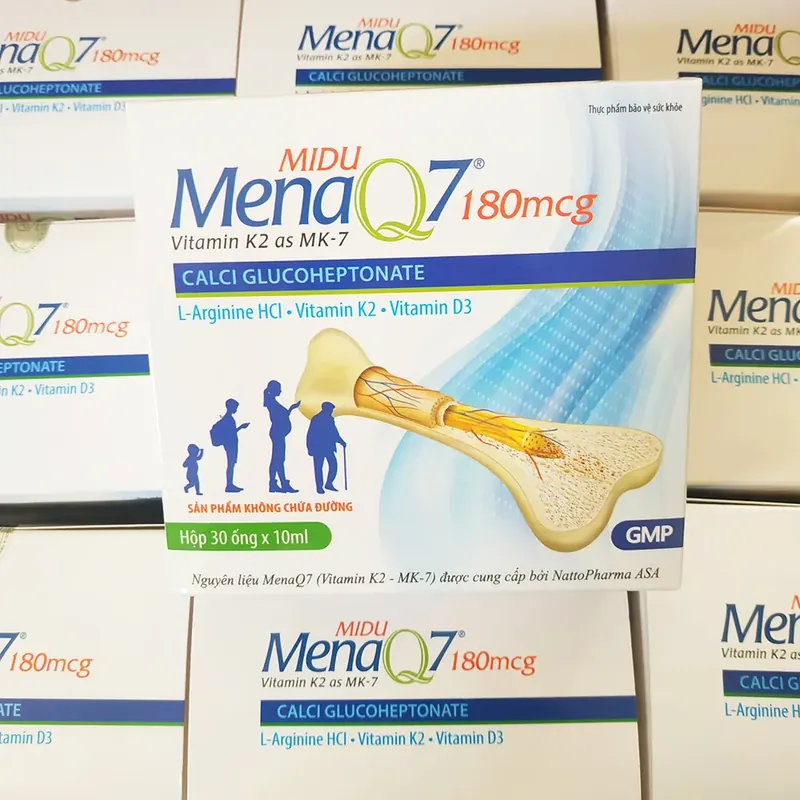 Midu MenaQ7 180mcg bổ sung canxi, Vitamin D3, Vitamin K2 dạng MenaQ7 và Arginine 723208