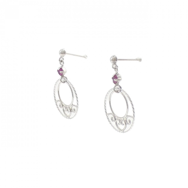 K10WG Bông tai hình trái tim Ruby - Hàng hiệu Chính hãng 866366