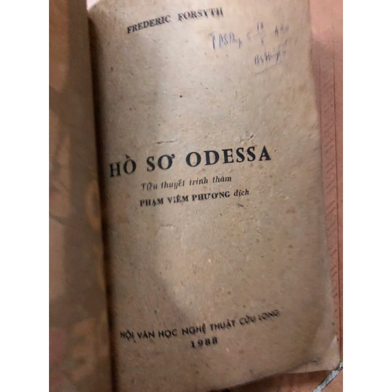 Sách trinh thám Hồ sơ Odessa - Frederick Forsyth nguyên tác 306772