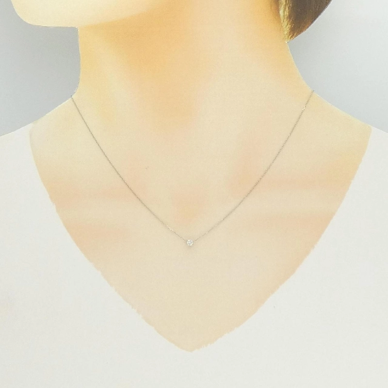 Dây chuyền kim cương Solitaire PT900/PT850 0.10CT - Hàng hiệu Chính hãng 858942