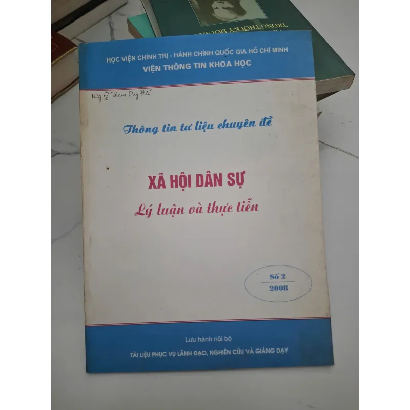 Thông tin tư liệu chuyên đề: XÃ HỘI DÂN SỰ Lý luận và thực tiễn (Số 2, 2008) 699428