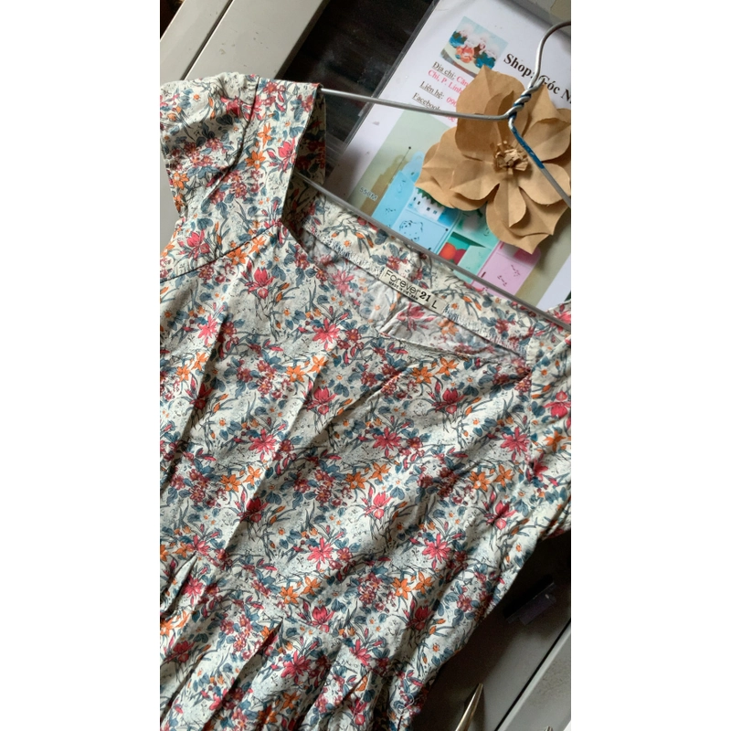 Đầm hoa vải cotton thấm hút 478407