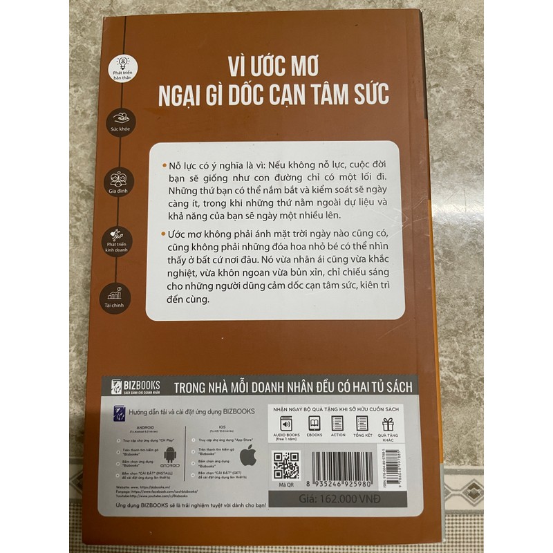 Sách Vì Ước Mơ Ngại Gì Dốc Cạn Tâm Sức mới nguyên seal 181576