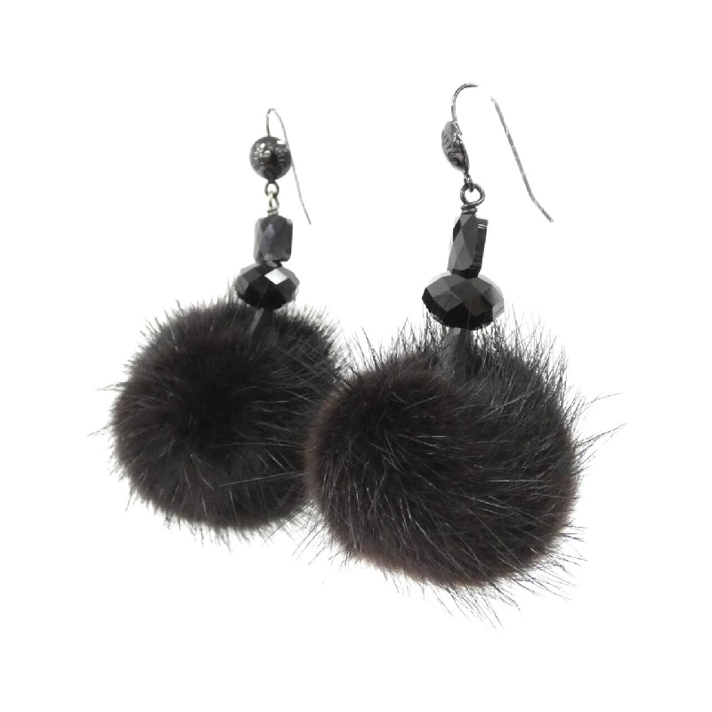 Bông tai nhung đen Louis Vuitton 626478