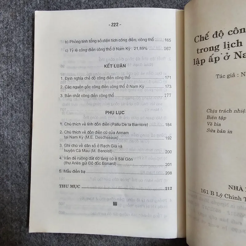 CHẾ ĐÔ CÔNG ĐIỀN CÔNG THỔ

trong lịch sử khẩn hoang lập ấp ở Nam kỳ lục tỉnh - 974644