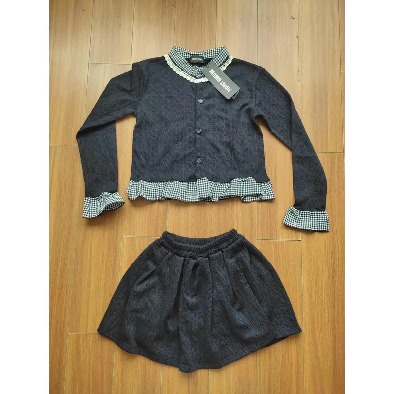 Set váy áo len thừng bé gái <47 ký mặc Tết cực xinh 739053