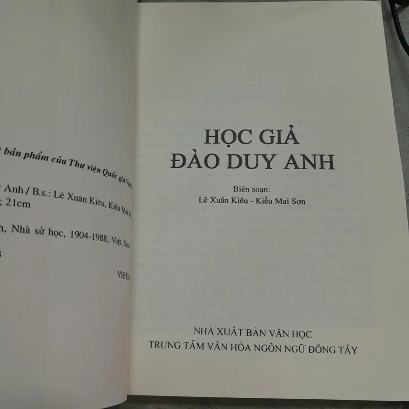HỌC GIẢ ĐÀO DUY ANH - LÊ XUÂN KIÊU, KIỀU MAI SƠN 726835
