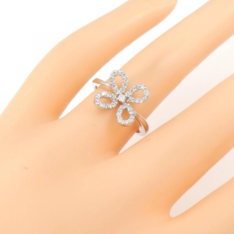 Nhẫn kim cương hoa K18WG 0.28CT 672671