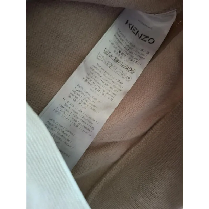 Áo nỉ nữ thêu hình đầu hổ Kenzo màu be size S chính hãng 719292